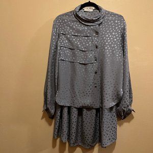 Hanae Mori Silk Skirt, size 4, and Top, size 6, Vintage 80s